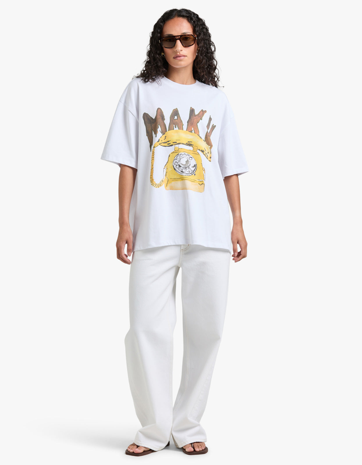 Banana Phone Oversize Tee - White