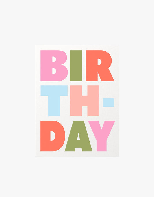 Big Bday Card - Multi Olive