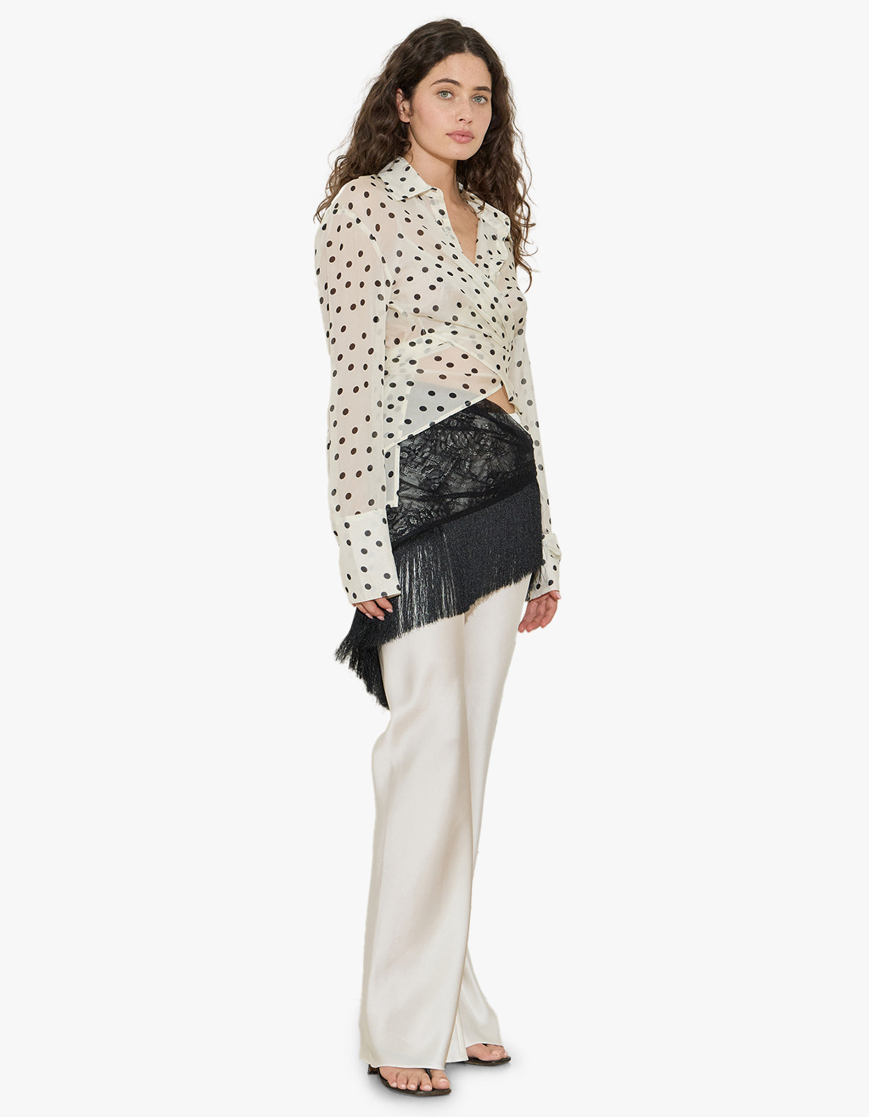 Lace Scarf Skirt - Black – Superette