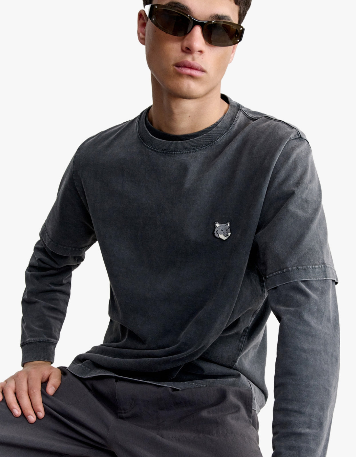 Fox Head Faded Comfort T Shirt - Black Faded