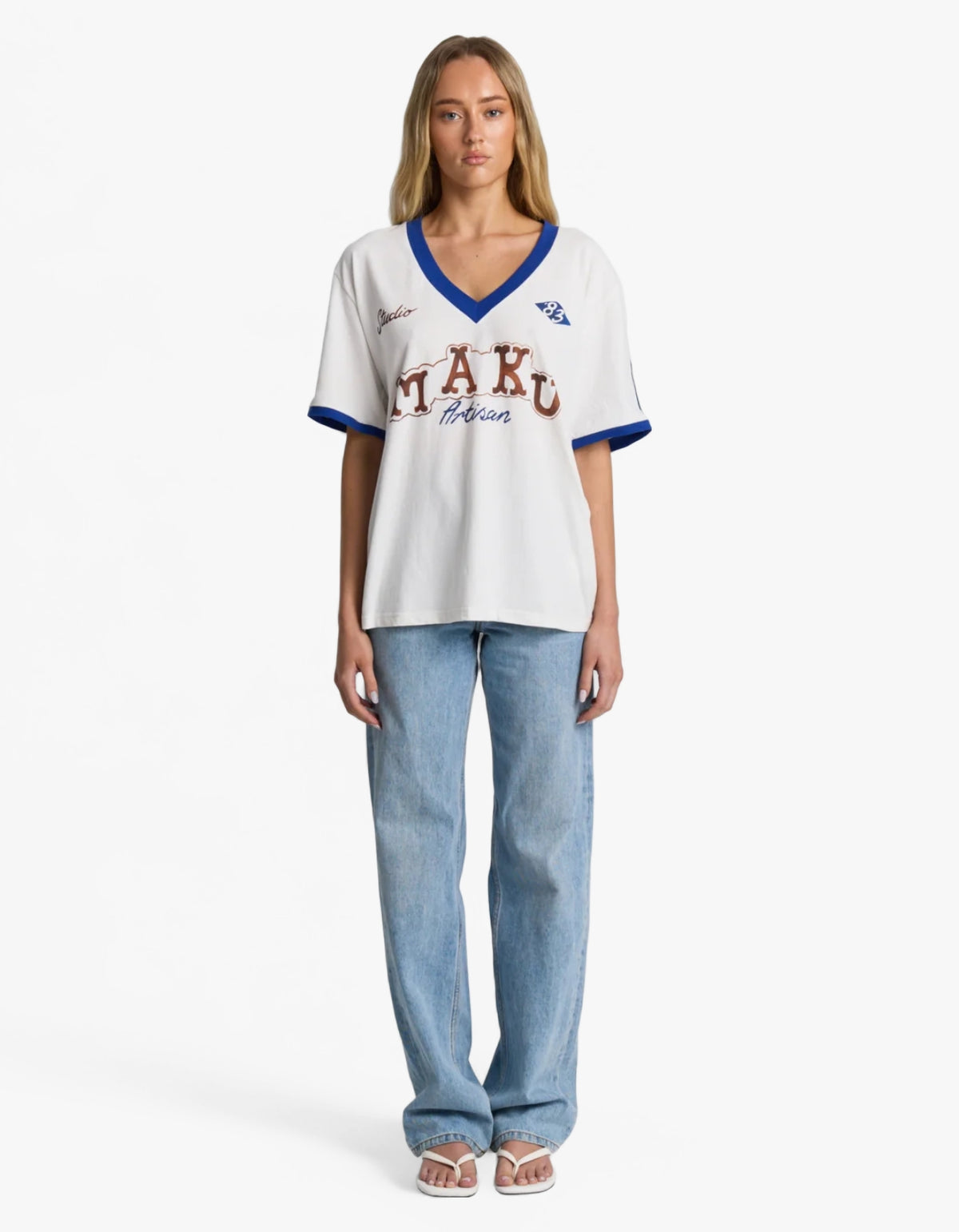 Artisan V-Neck Tee - White