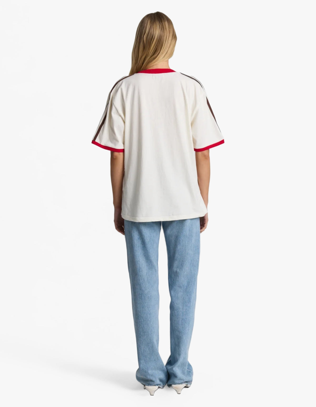 France V-Neck Tee - Ecru White