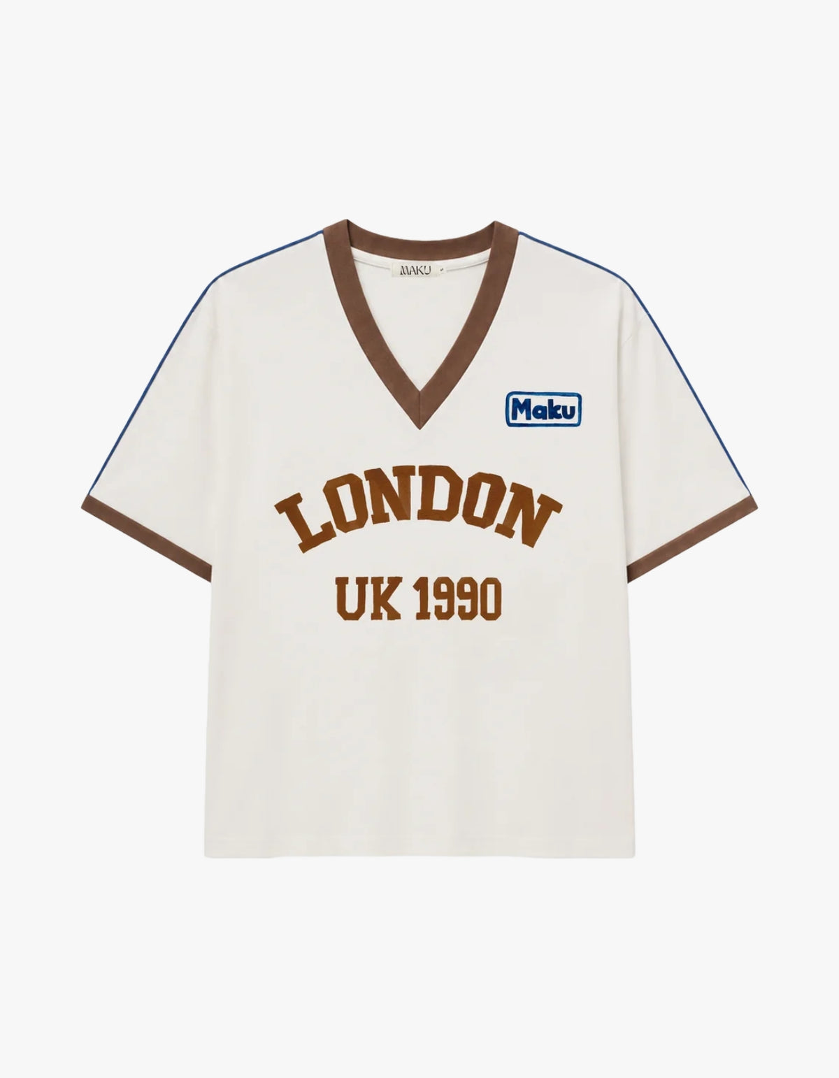London V-Neck Tee - White