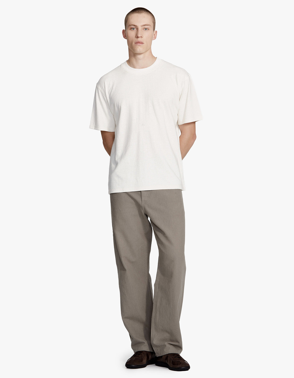 Mens Hemp Jersey Studio Tee - Rice White