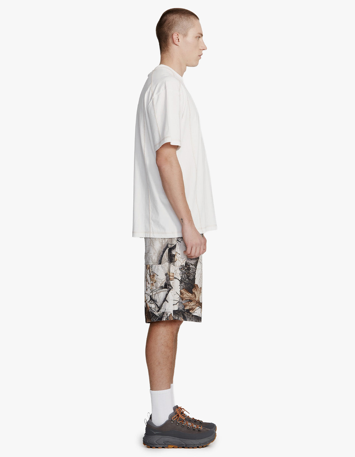 Mens Rec Tee - White With Tabacco