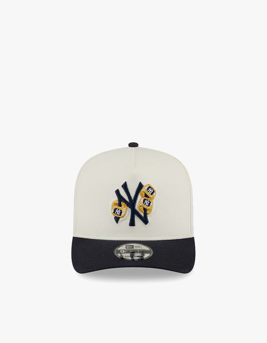 New York Yankees Three Peat 9FIFTY A Frame Cap - White