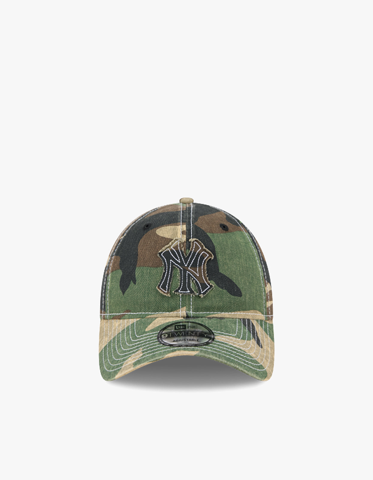 New York Yankees Frayed 9TWENTY Cap - Woodland Camo