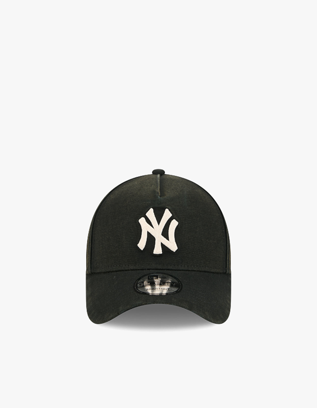 New York Yankees Canvas 9FORTY A Frame Cap - Washed Black/Ivory