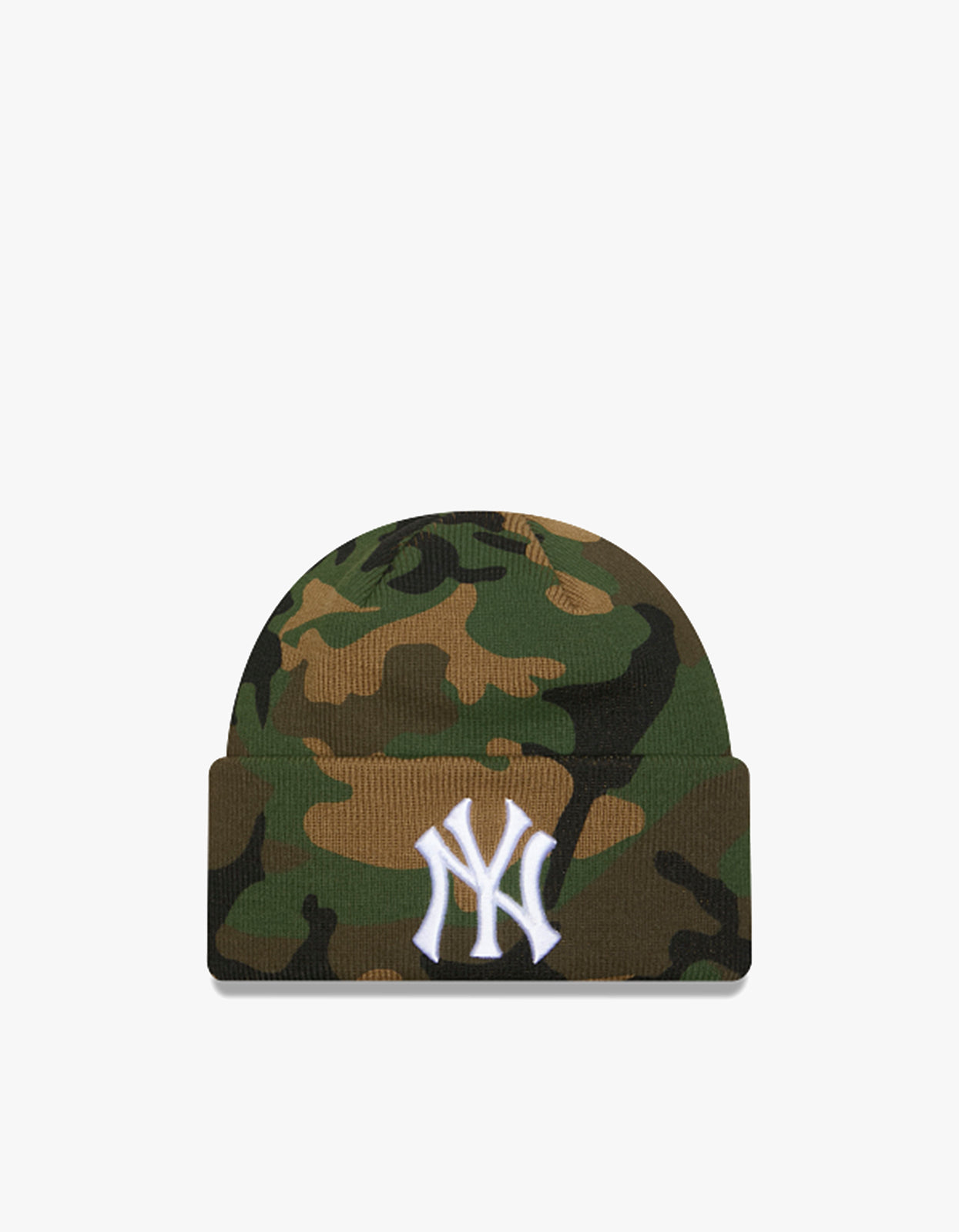 New York Yankees Camo Knit Beanie - Woodland Camo