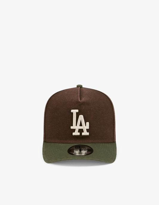 Los Angeles Dodgers 9FIFTY A-Frame Cap - Washed Walnut/Olive