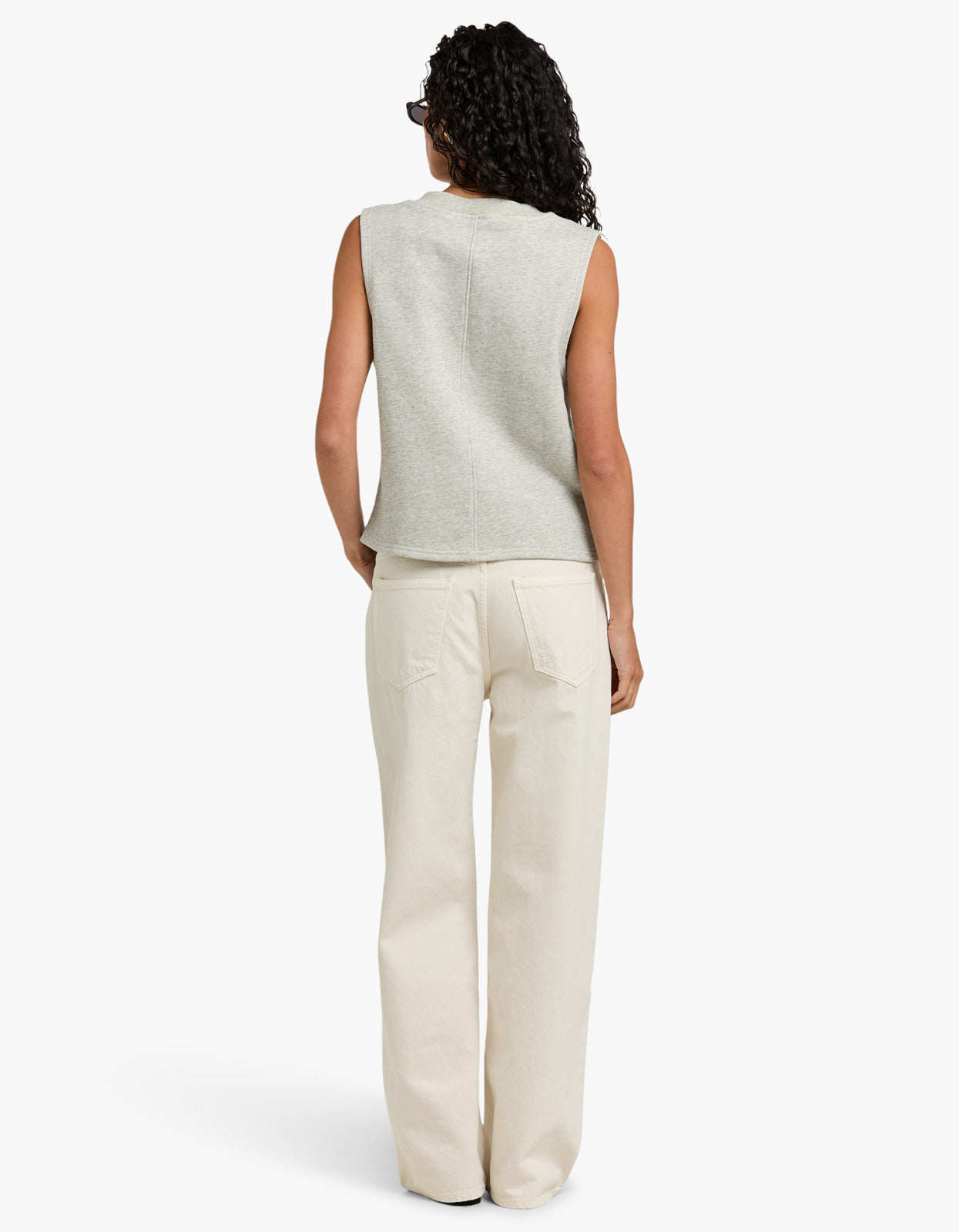 Terry 80S Muscle Top - Grey Marle