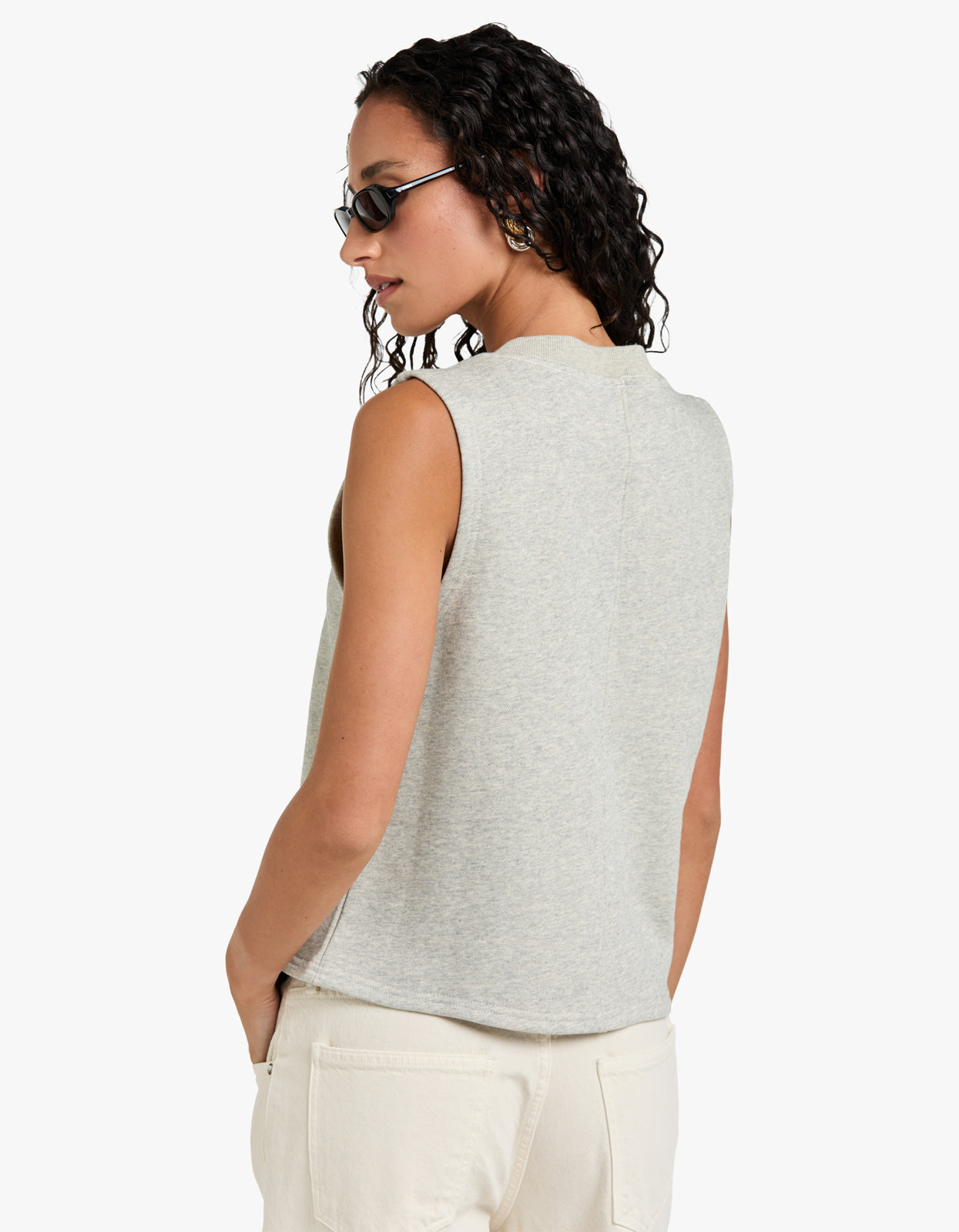 Terry 80S Muscle Top - Grey Marle