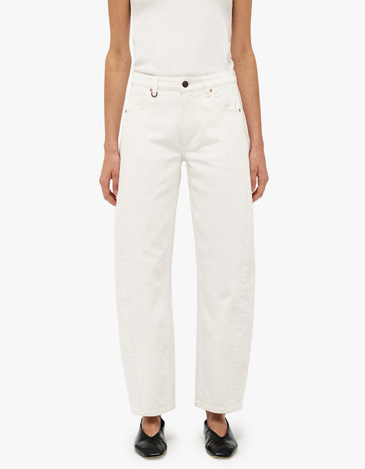 Amber Barrel Jean - Fresh White