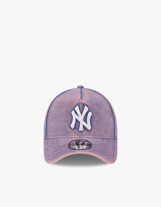 New York Yankees 9Forty A Frame Snapback - Pink Acid Denim