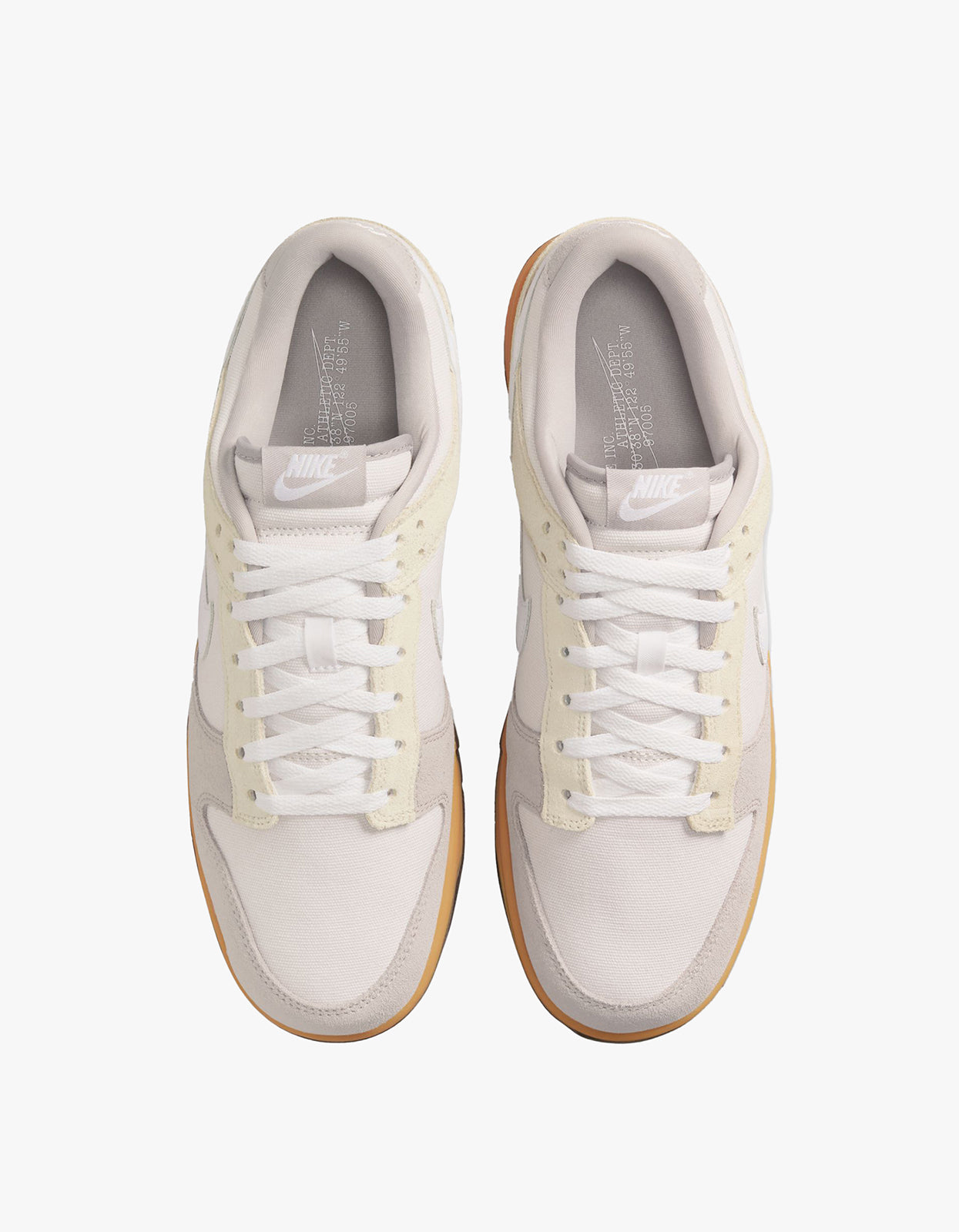 Womens Nike Dunk Low Sneakers - Phantom/ White-College Grey-Lt Khaki