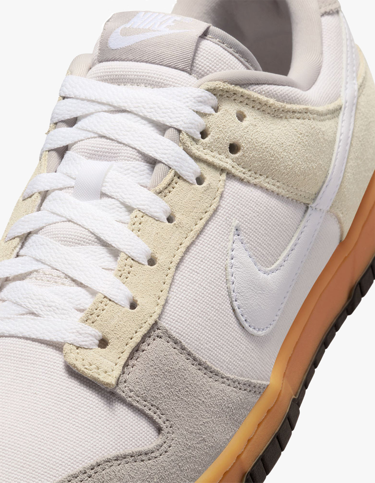 Womens Nike Dunk Low Sneakers - Phantom/ White-College Grey-Lt Khaki