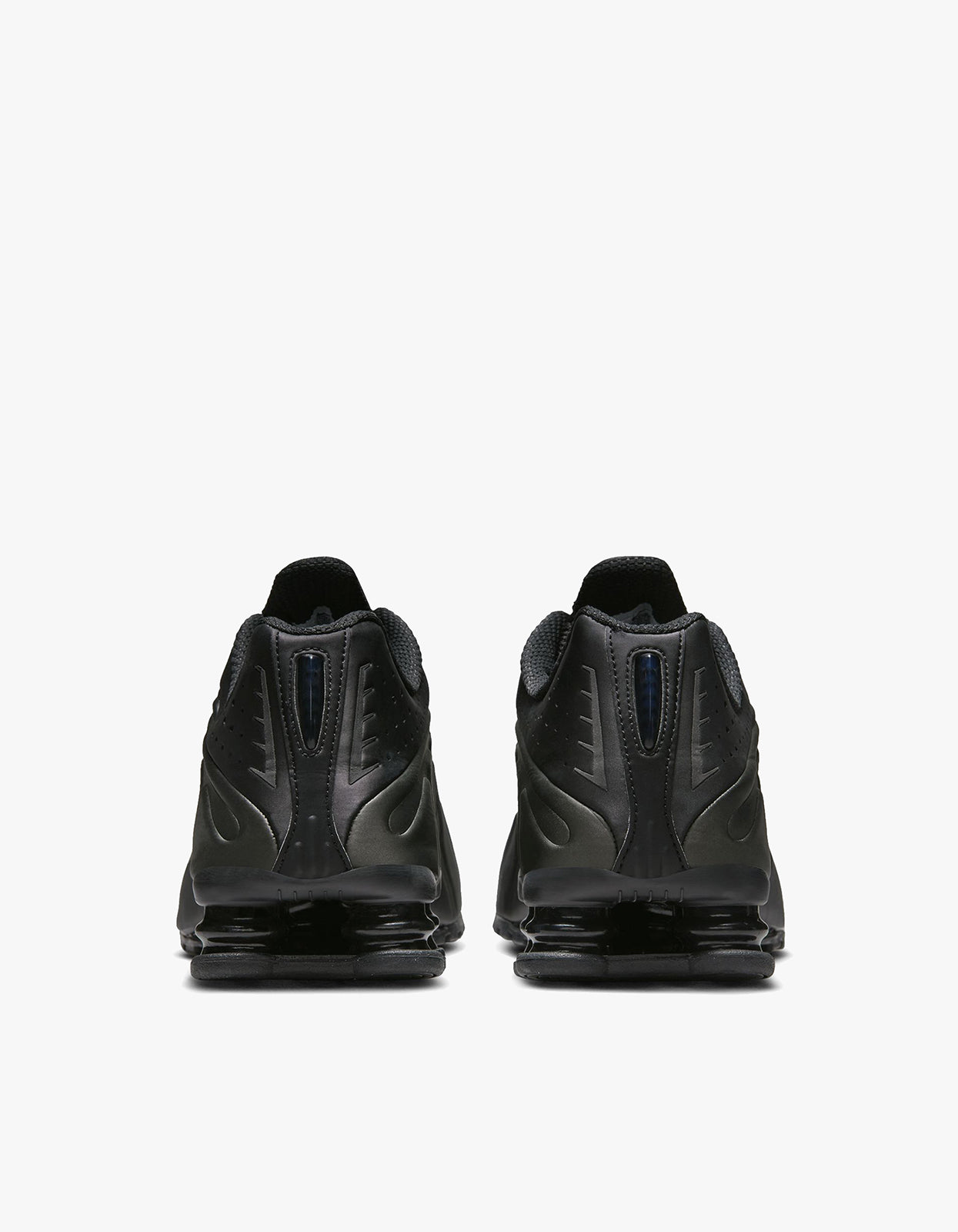 Mens Nike Shox R4 - Black/Black/Bright Crimson