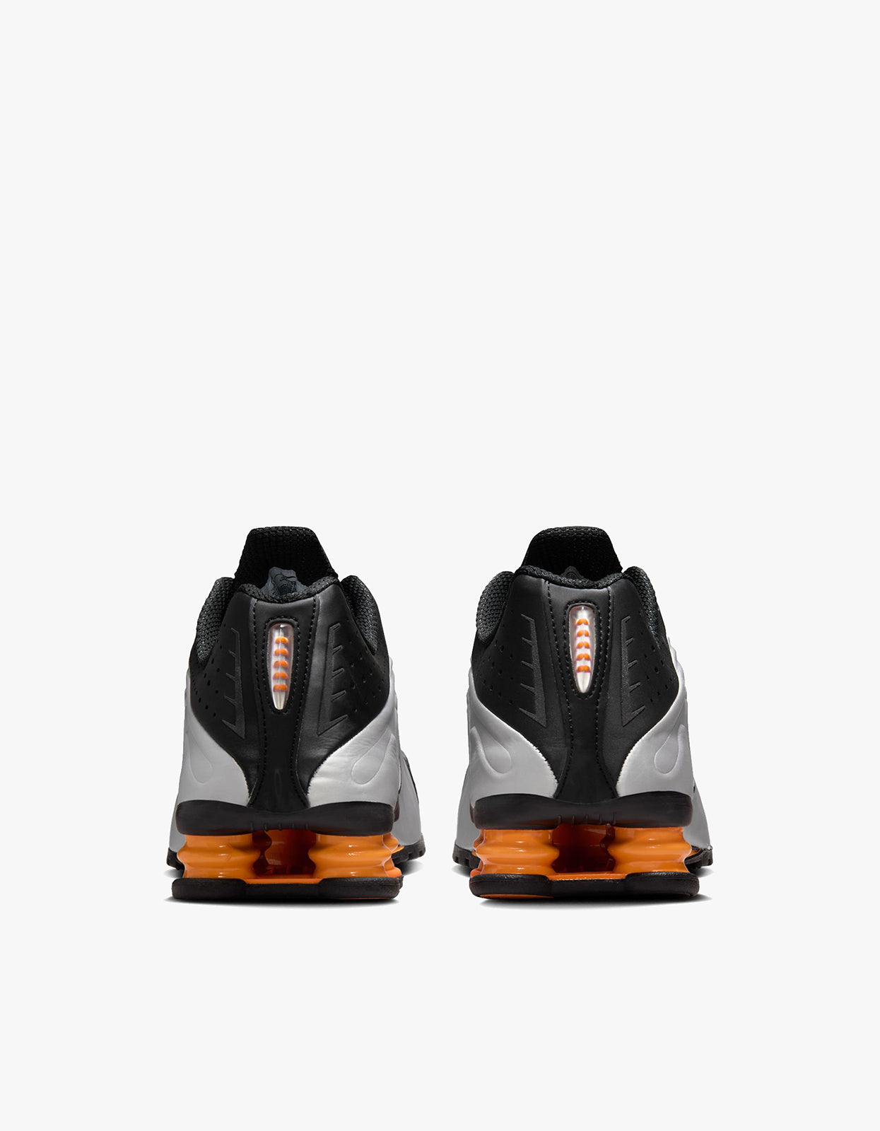 Mens Nike Shox R4 - Black/Vast Grey-Bright Mandarin