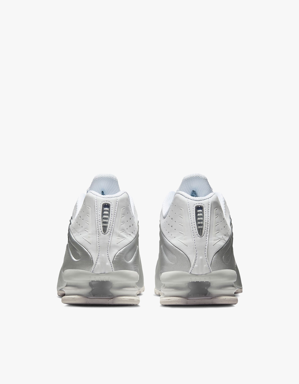 Mens Nike Shox R4 - White/Metallic Silver/White