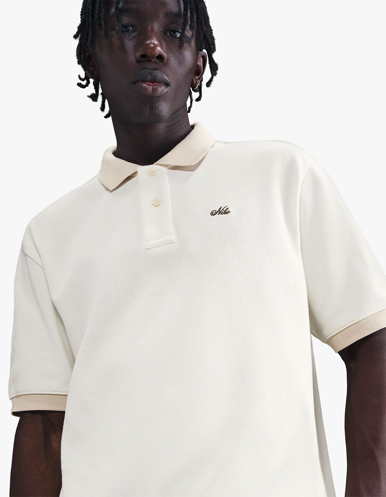 Nike Life S/S Heavyweight Polo - Sail/Light Khaki/Medium Olive