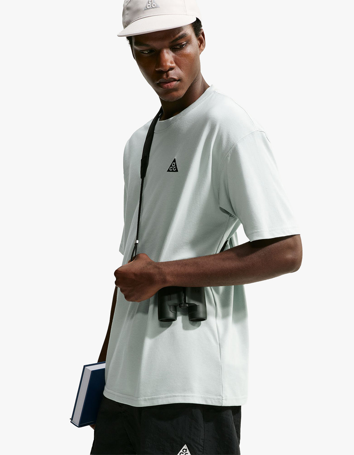 Nike ACG Mens Dri-Fit T-Shirt - Light Silver/Black
