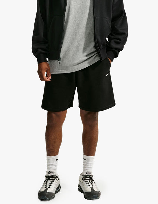 Nike Solo Swoosh Mens Fleece Shorts - Total Black/Sail
