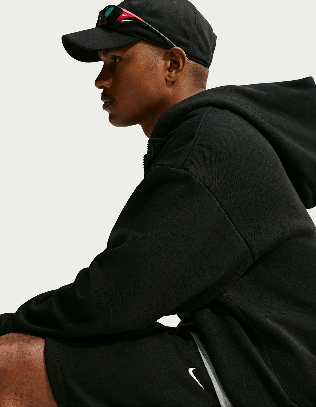 Nike Solo Swoosh Mens Fleece Shorts - Total Black/Sail
