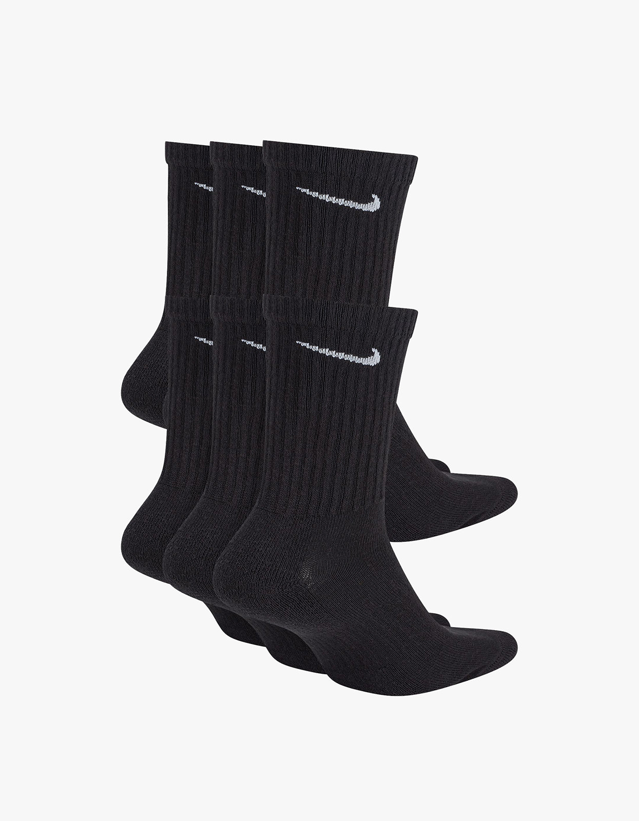 Nike Everyday Plus Crew Socks 6 Pack - Black/White