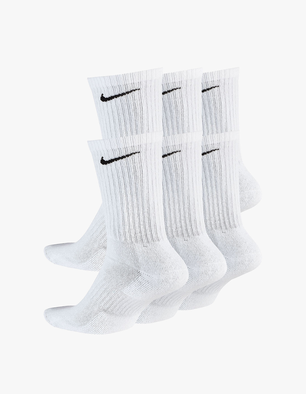 Nike Everyday Plus Crew Socks 6 Pack - White/Black