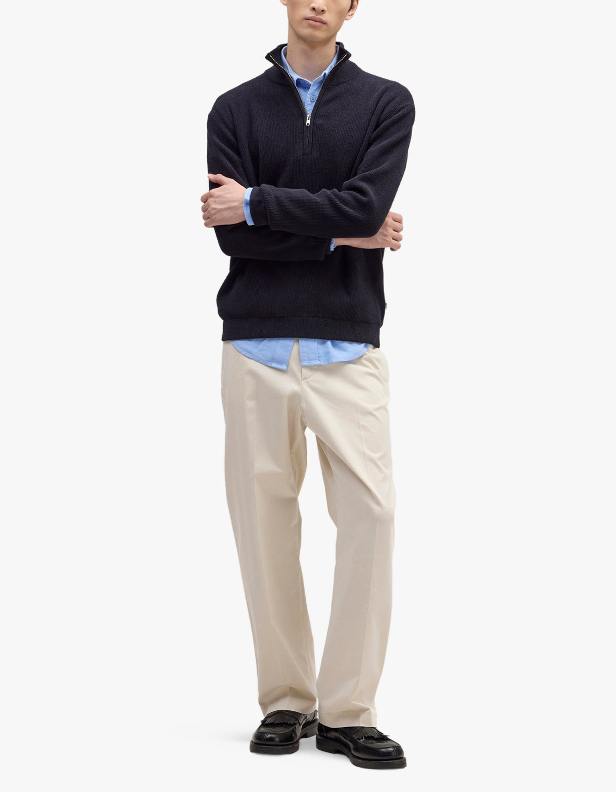 Danny Half Zip Sweater 6429 - Navy Blue 200