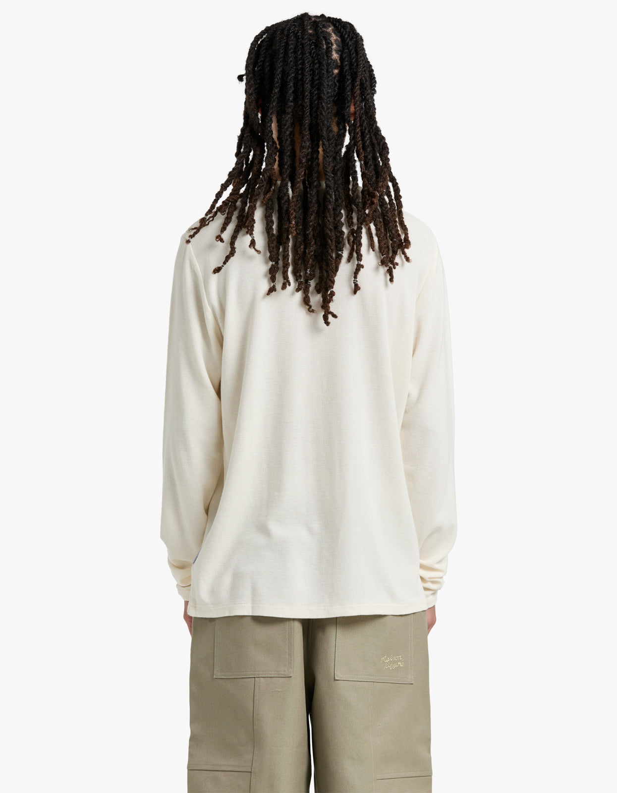 Clive L/S Waffle 3323 - Egg White 003