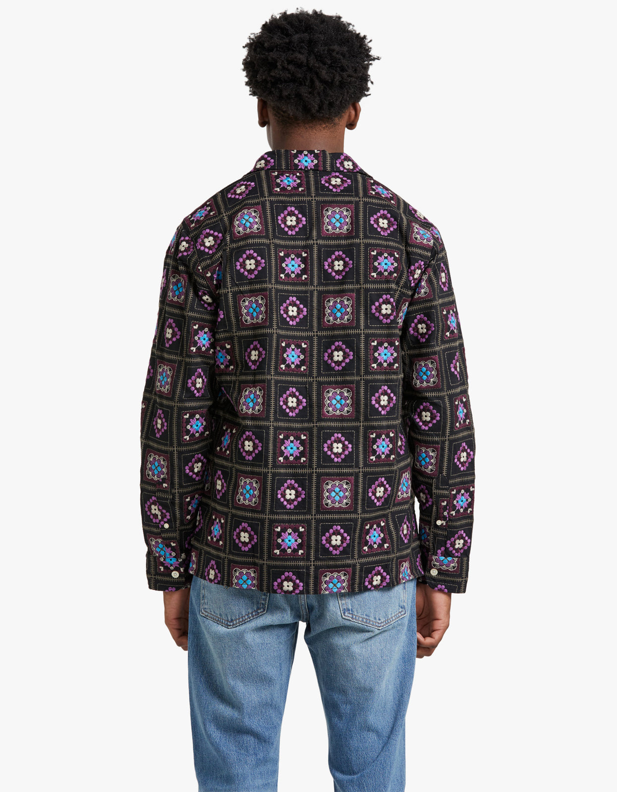 Superette | Julio L/S NO PKT Overshirt 5535 - Black Multi