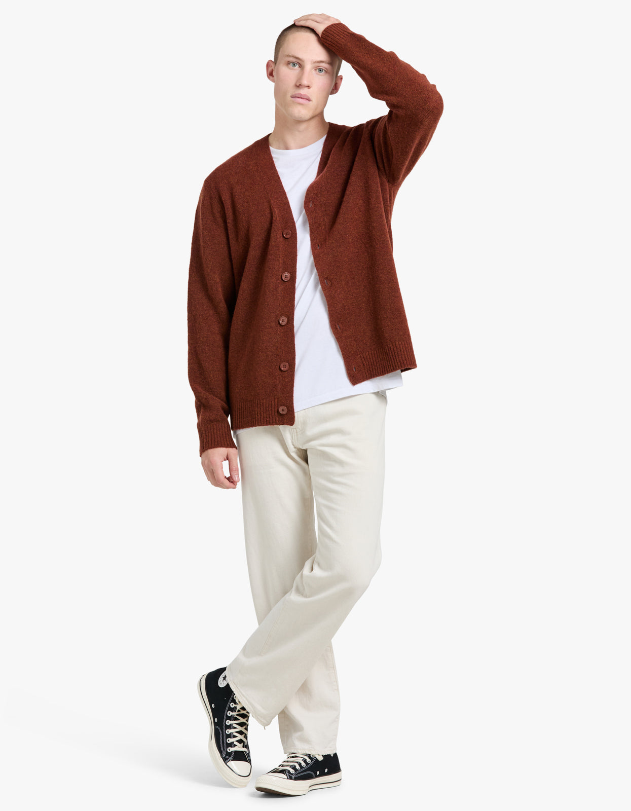 John Cardigan 6683 - Red Brown 829