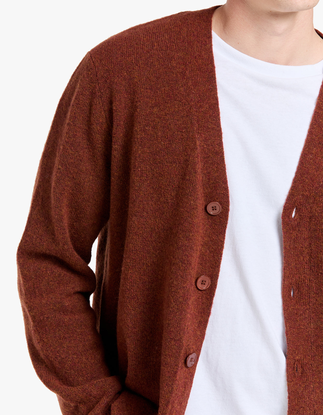 John Cardigan 6683 - Red Brown 829