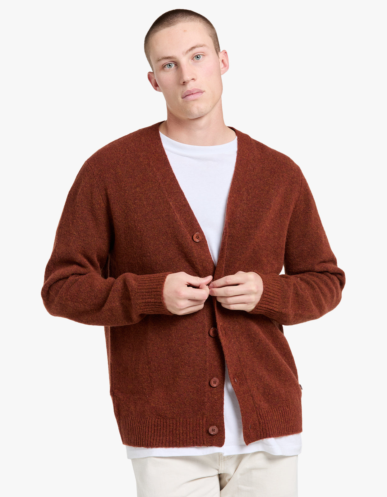 John Cardigan 6683 - Red Brown 829