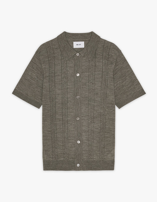 Thor S/S Cardigan Shirt 6584 - Capers 343