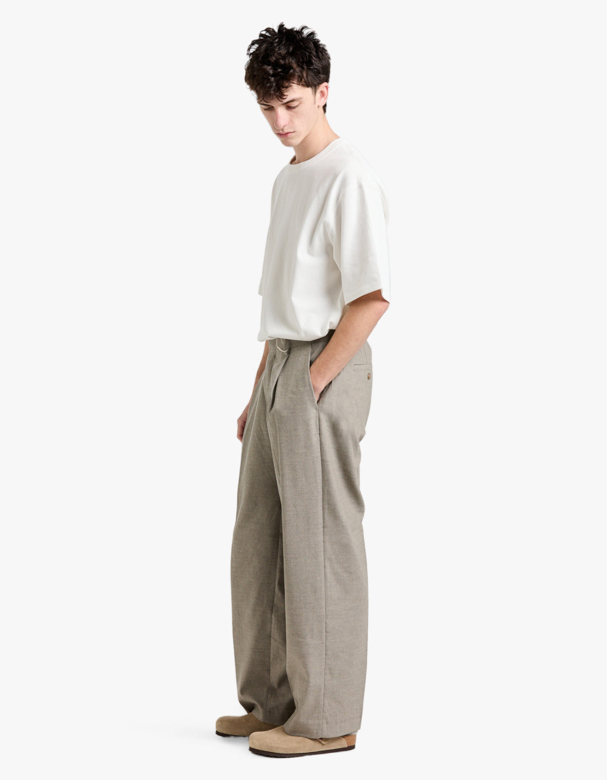 Kay Pleated Trousers 10005 - Desert Khaki 109