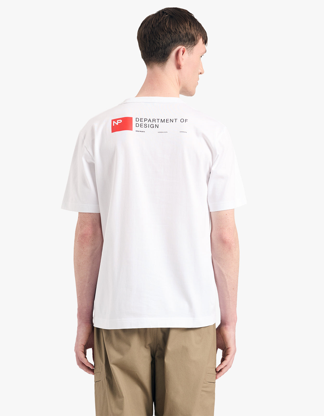 Holger Organic Department Print T Shirt - White