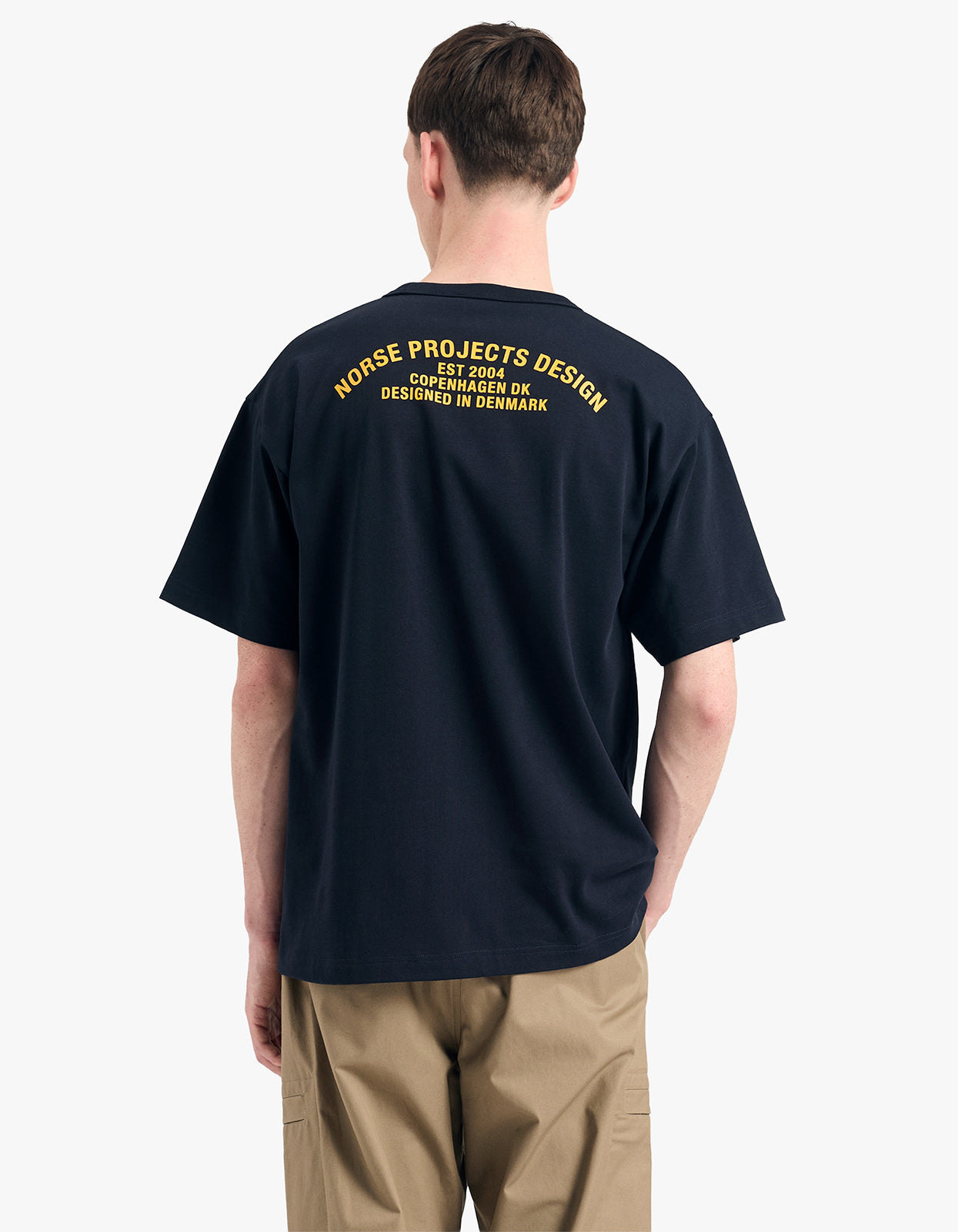 Simon Organic Arch Print T Shirt - Dark Navy