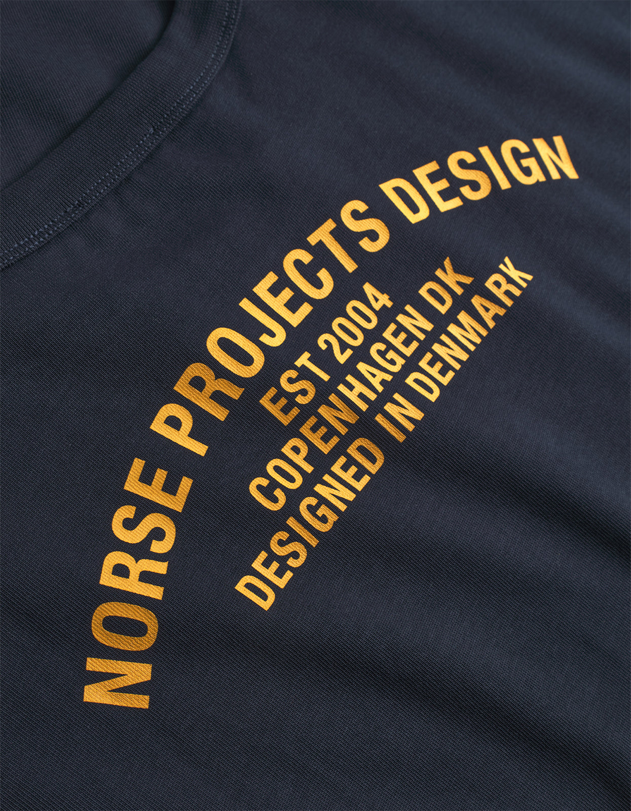 Simon Organic Arch Print T Shirt - Dark Navy