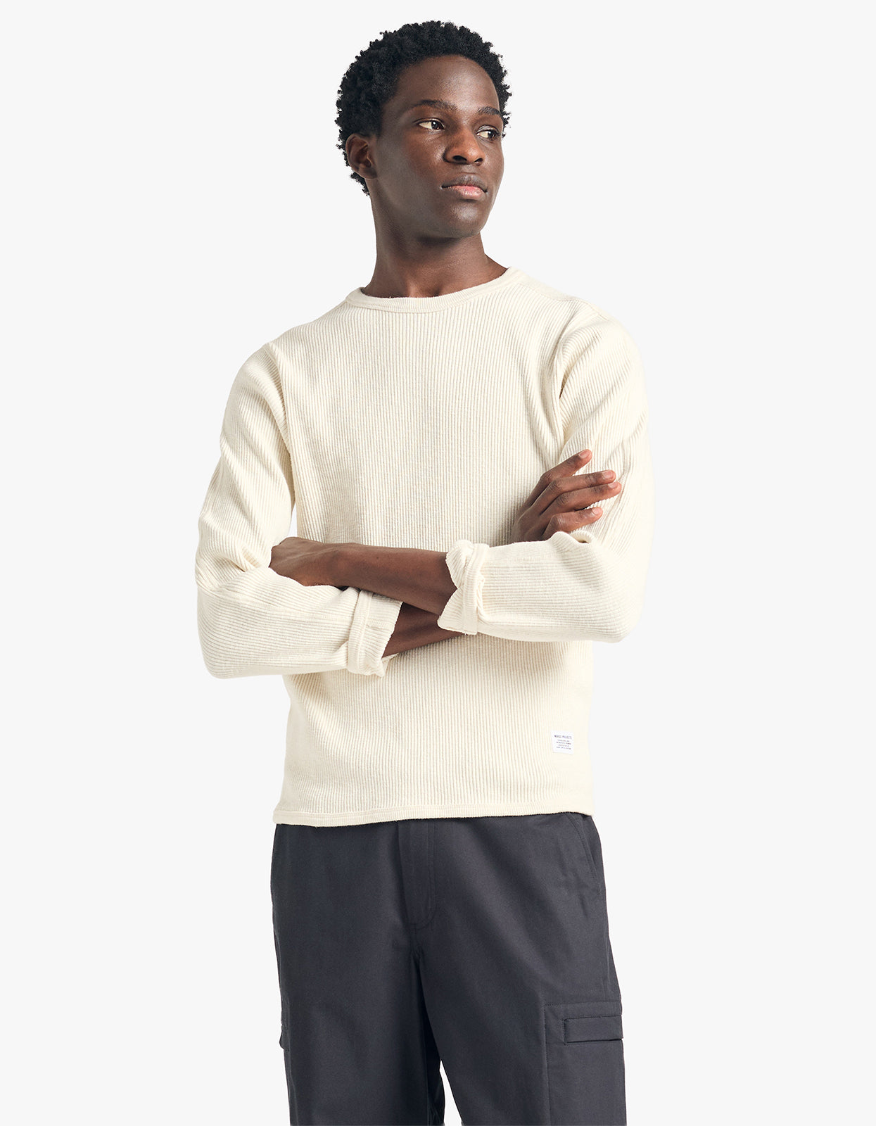 Eske Military Rib L/S T Shirt - Ecru