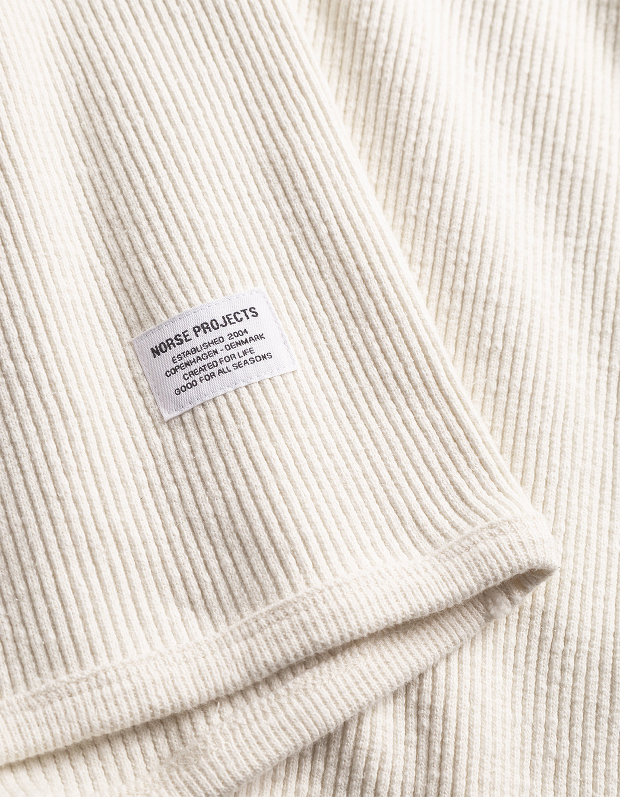 Eske Military Rib L/S T Shirt - Ecru