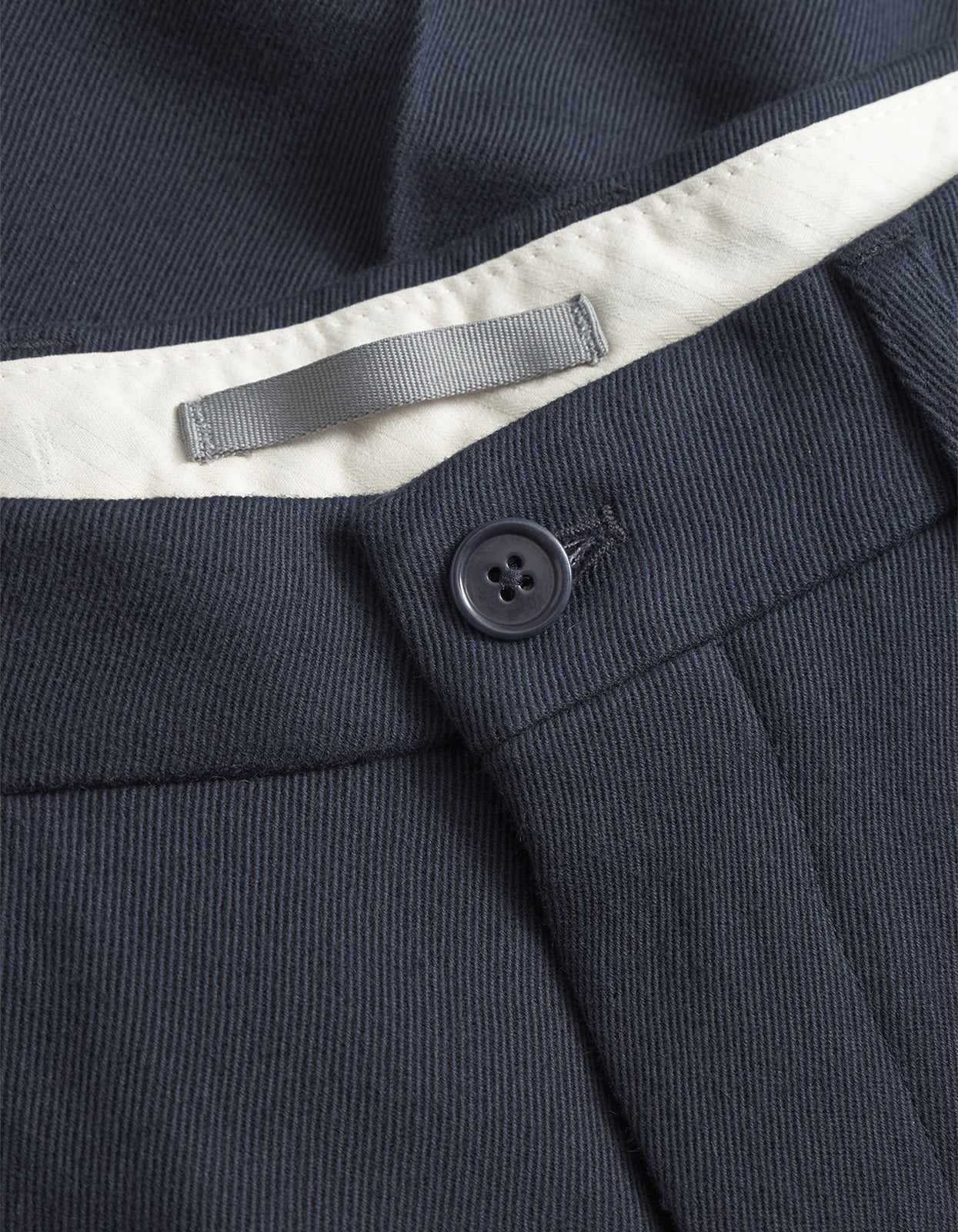 Benn Relaxed Cavalry Cotton Wool Pleated Trouser - Dark Navy