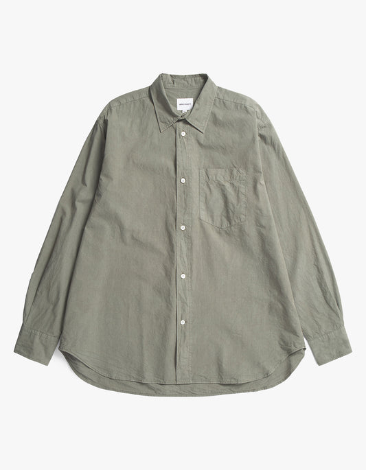 Mo Cotton Tencel Shirt - Mid Khaki