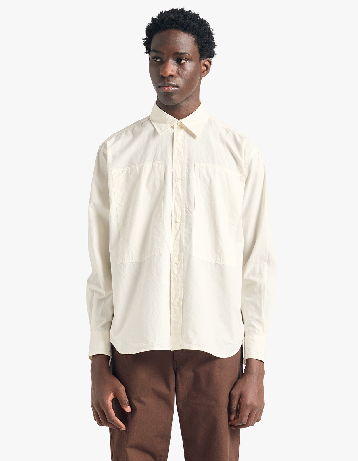 Ole Fatigue Cotton Tencel Shirt - Oatmeal