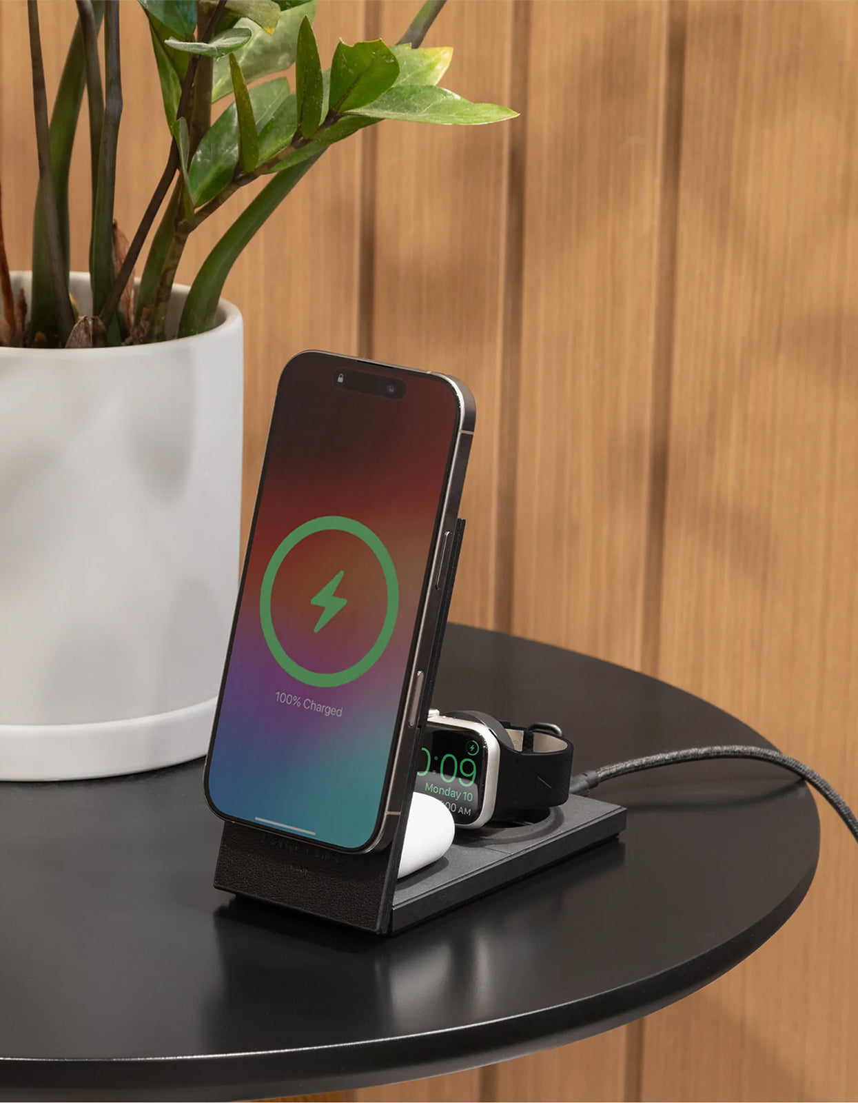 Rise 3 In 1 Magnetic Wireless Charger - Black