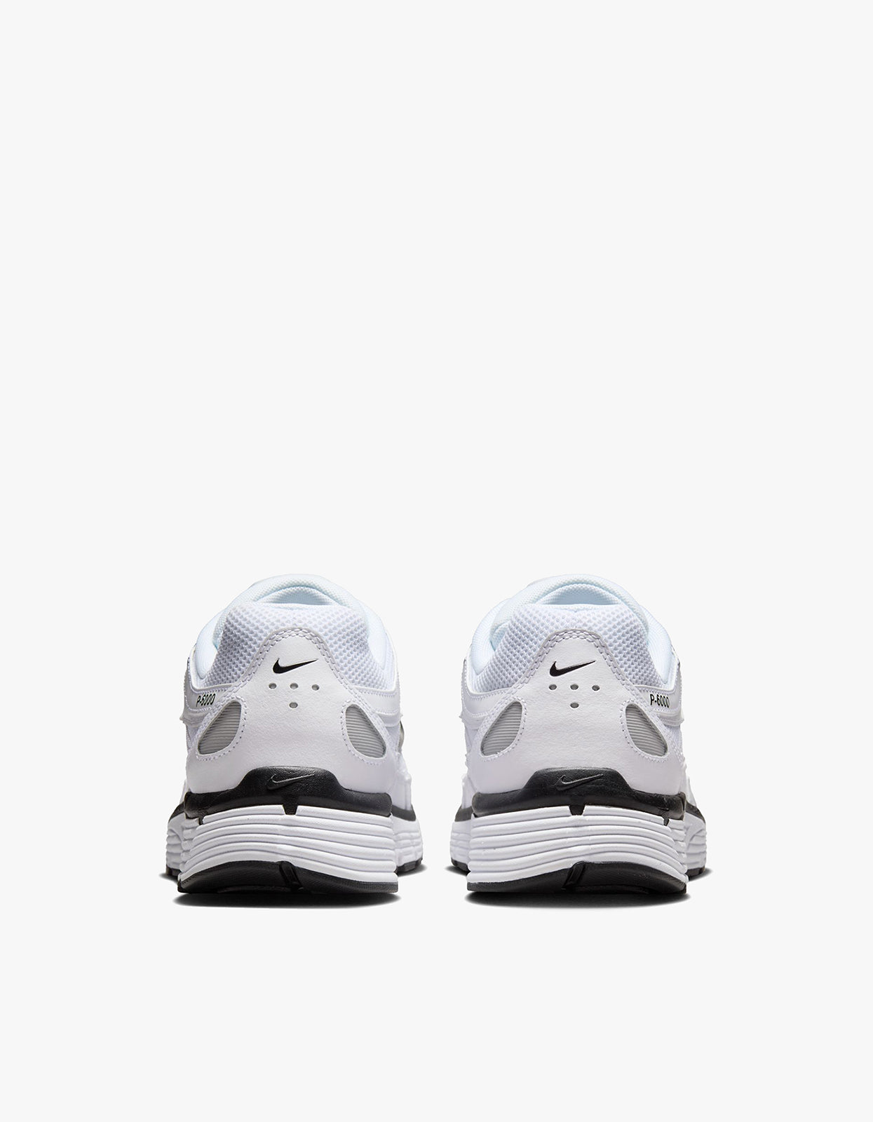 Mens Nike P-6000 - White/Black/Metallic Silver/Black