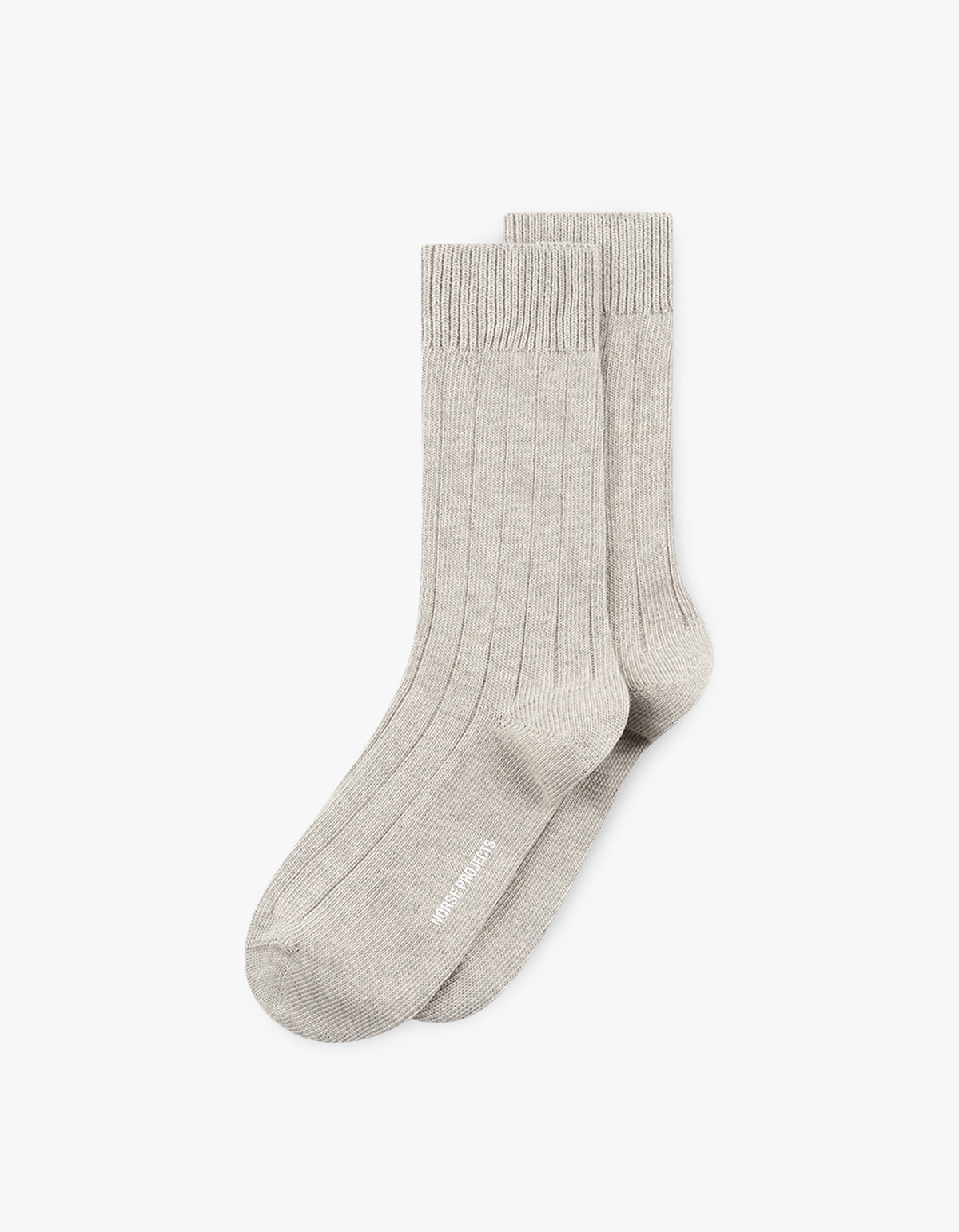 Bykle Cordura Wide Rib Sock - Light Grey Melange