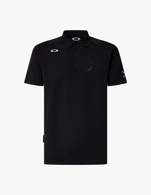 Skull Limber Sweater Polo Shirt - Pitch Black