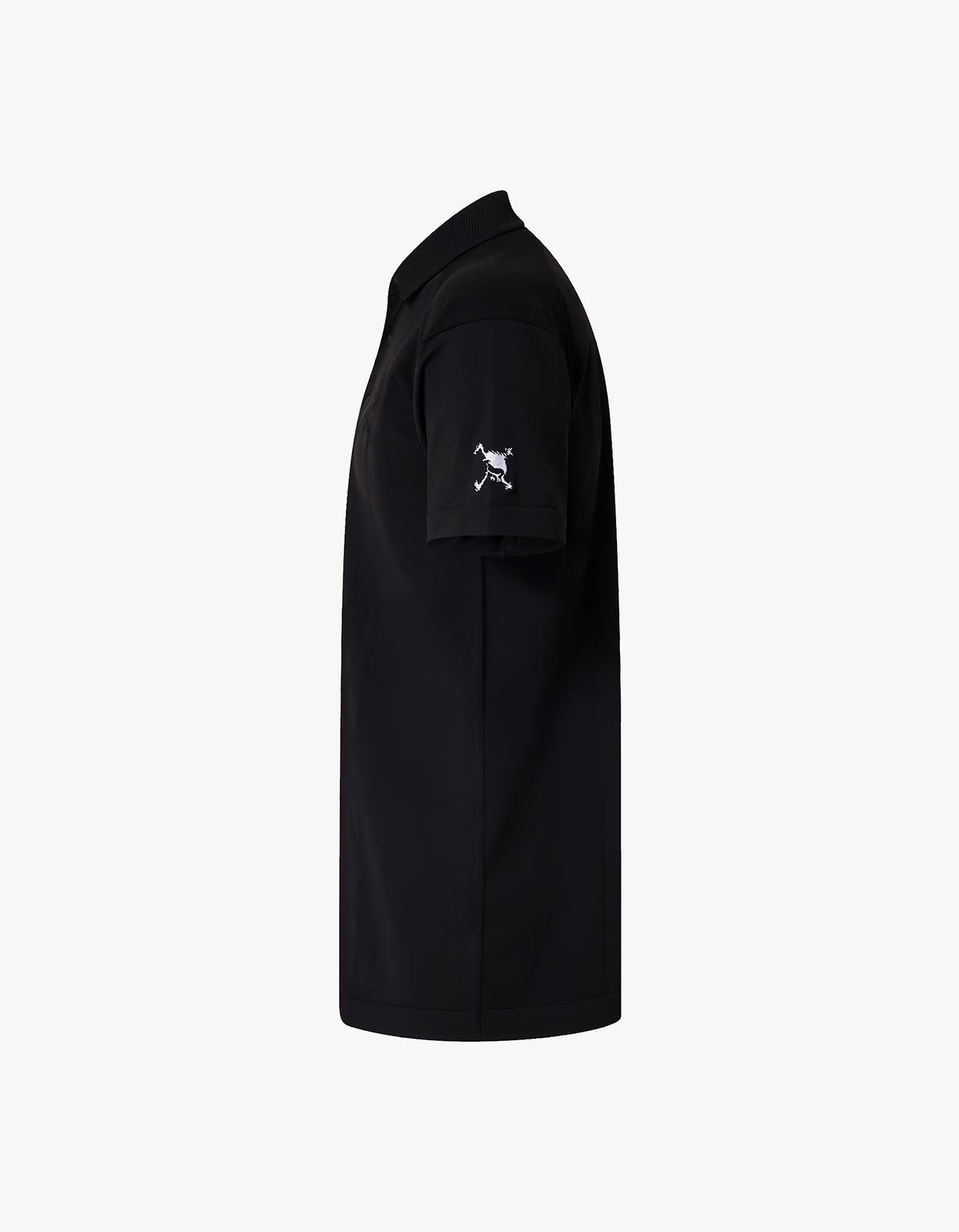 Skull Limber Sweater Polo Shirt - Pitch Black